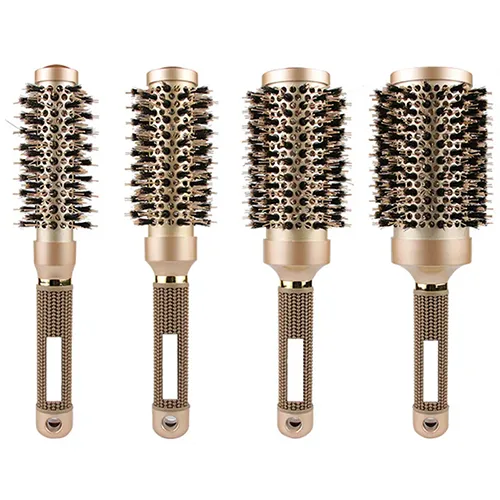 Ceramic Hairbrush with Gold Pig Bristle