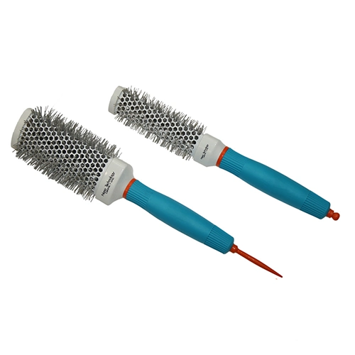 Ceramic hairbrush with triangular boar bristles