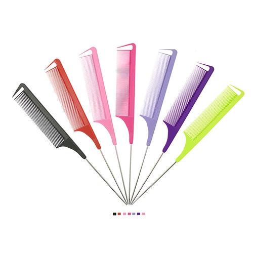 Metal pin tail carbon comb